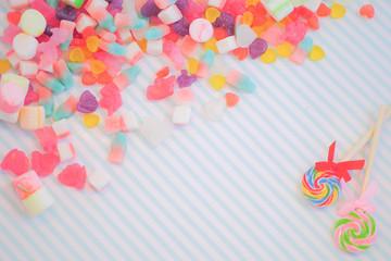 グミ　キャンディー　スイーツ　ロリポップ　カラフル　パステル　ゆめかわいい　女子