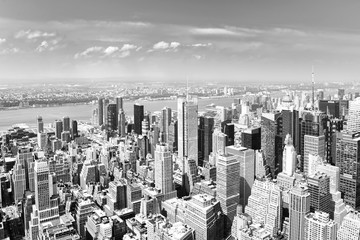 View of Manhattan from the skyscraper's observation deck. New York.