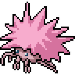 vector pixel art fantasy crab