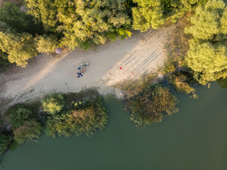 river beach - top view
