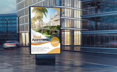 real estate billboard on the street