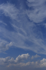 beautiful blue sky with white clouds as a natural background