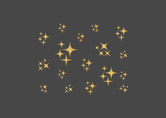 Glowing light effect star. Sparkle lights vector