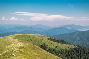 Fototapeta na wymiar Borzhavsky mountain range. Carpathians