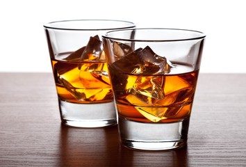 Glasses of Whiskey and Ice