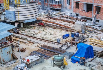 Construction site, foundation