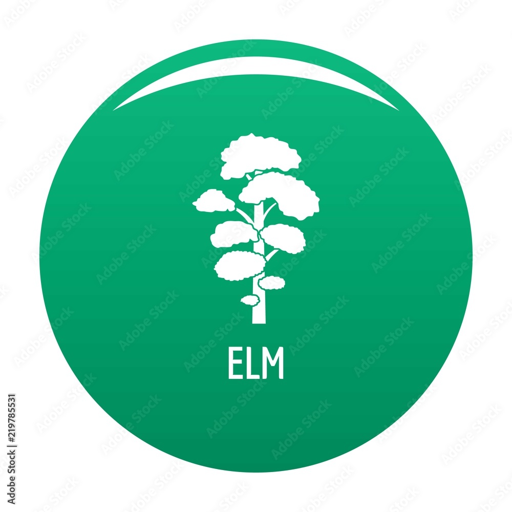 Poster elm tree icon. simple illustration of elm tree vector icon for any design green