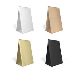 Set of paper bag templates. 3D rendering