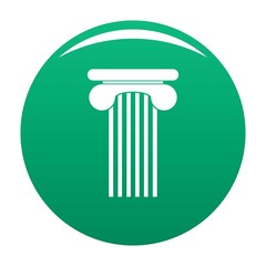 Top column icon. Simple illustration of top column vector icon for any design green