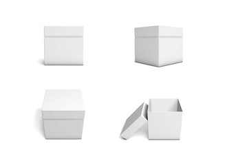 Set of blank boxes. Template for packaging design