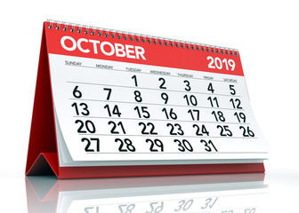October 2019 Calendar.