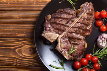 Grilled porterhouse beef steak