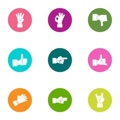 Excellently icons set. Flat set of 9 excellently vector icons for web isolated on white background