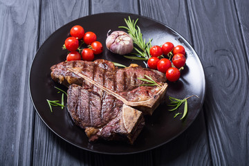 Grilled porterhouse beef steak