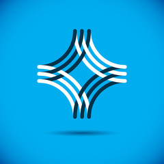 Vector abstract geometric shape best for use as business innovation logo, symbol. Modern logothype.