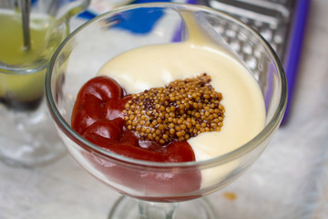 mayonnaise mustard and ketchup in transparent