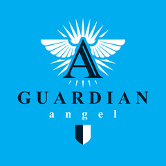 Fototapeta premium Holy spirit graphic vector logo for use in educational and religious organizations.