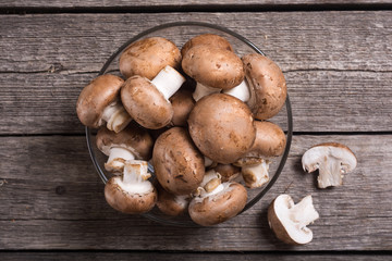 Fresh raw royal champignon