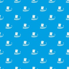 Galleon pattern vector seamless blue repeat for any use