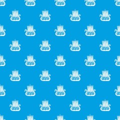 Small ship pattern vector seamless blue repeat for any use