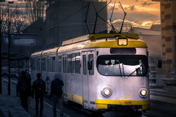 Fototapeta na wymiar Straßenbahn Sarajevo Tramvaj