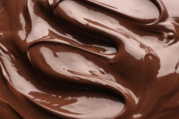 Tasty melted chocolate, closeup