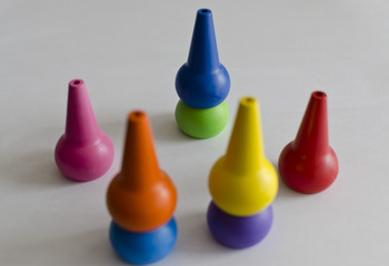 colorful finger crayons