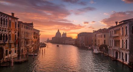 Fototapeta na wymiar Venice in the early morning. Picture taken from the Academy bridge. Italy.