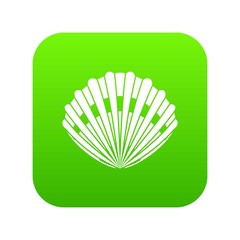 Pearl shell icon digital green for any design isolated on white vector illustration