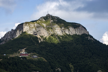 Fototapeta na wymiar Toaca peak in Ceahlau mountains Romania Carpathians