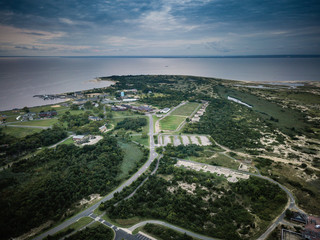 Aerial of Sandy Hook New Jersey