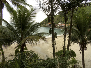 Sorocotuba beach in Guaruja, coast of Sao Paulo, Brazil