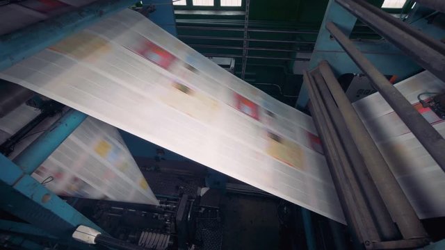 Newspaper printed on a printing house machine.