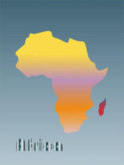 Obraz premium Color image of continent Africa Vector illustration