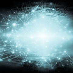 Best Internet Concept of global business.Technological background, symbols Wi-Fi, of the Internet, television, mobile and satellite communications