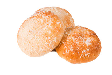 Baking, bread on white isolated background