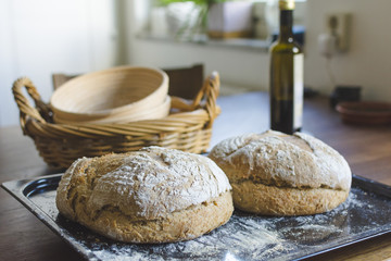 Fototapeta na wymiar Homemade fresh bread
