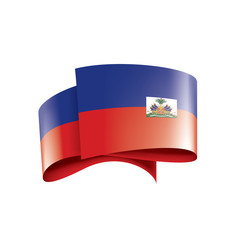Haiti flag, vector illustration on a white background