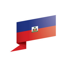 Haiti flag, vector illustration on a white background