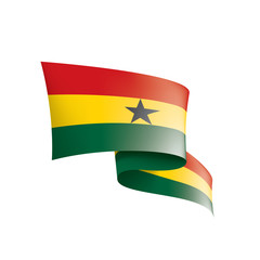 Ghana flag, vector illustration on a white background