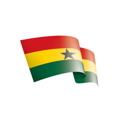 Ghana flag, vector illustration on a white background