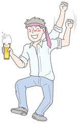 酔っぱらうビジネスマン