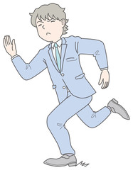 走るビジネスマン