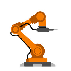 Isolated robotic arm icon