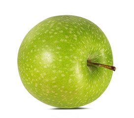Fresh green apple isolated on white background with clipping path