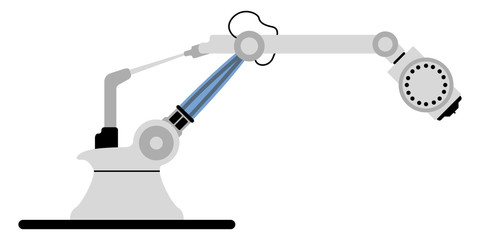 Isolated robotic arm icon