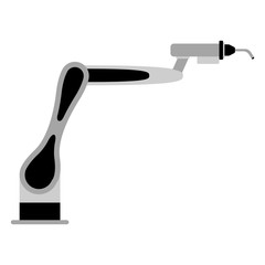 Isolated robotic arm icon