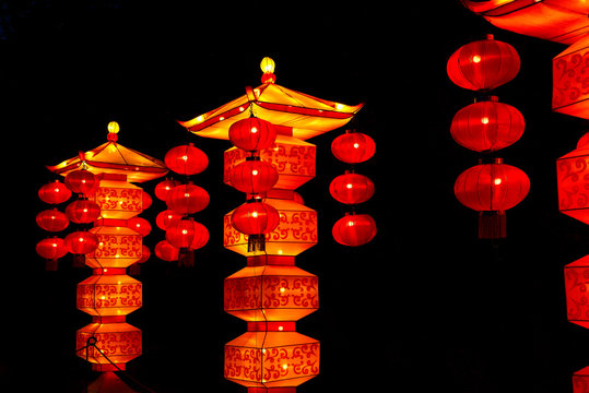 Asian pagoda lanterns