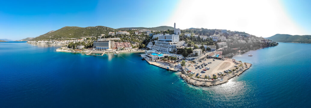 View of Bosnian city of Neum in summer