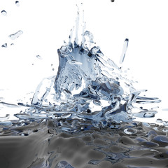 Obraz na płótnie Canvas Splashing blue sparkling pure water. Abstract nature background